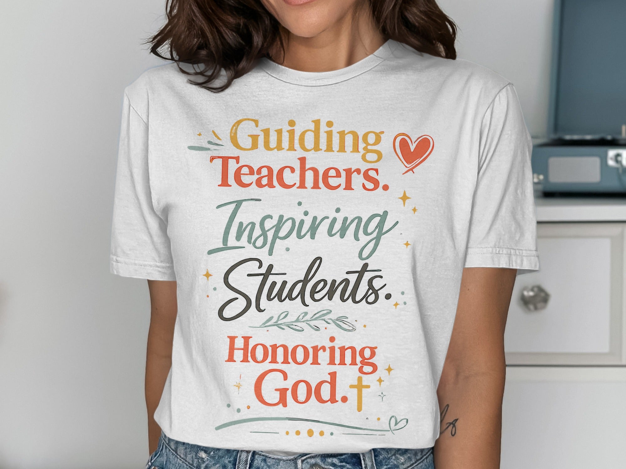 Guiding Teachers Inspiring Students Honoring God T-Shirts