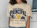 Cream t-shirt with "High School Principal Life" and Proverbs 11:14.