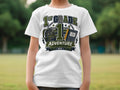 1st grade t-shirt with backpack, pencil, and "Dream, Learn, Achieve" text.