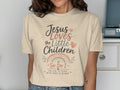 T-shirt with "Jesus Loves the Little Children So Do I Called to Teach" text.