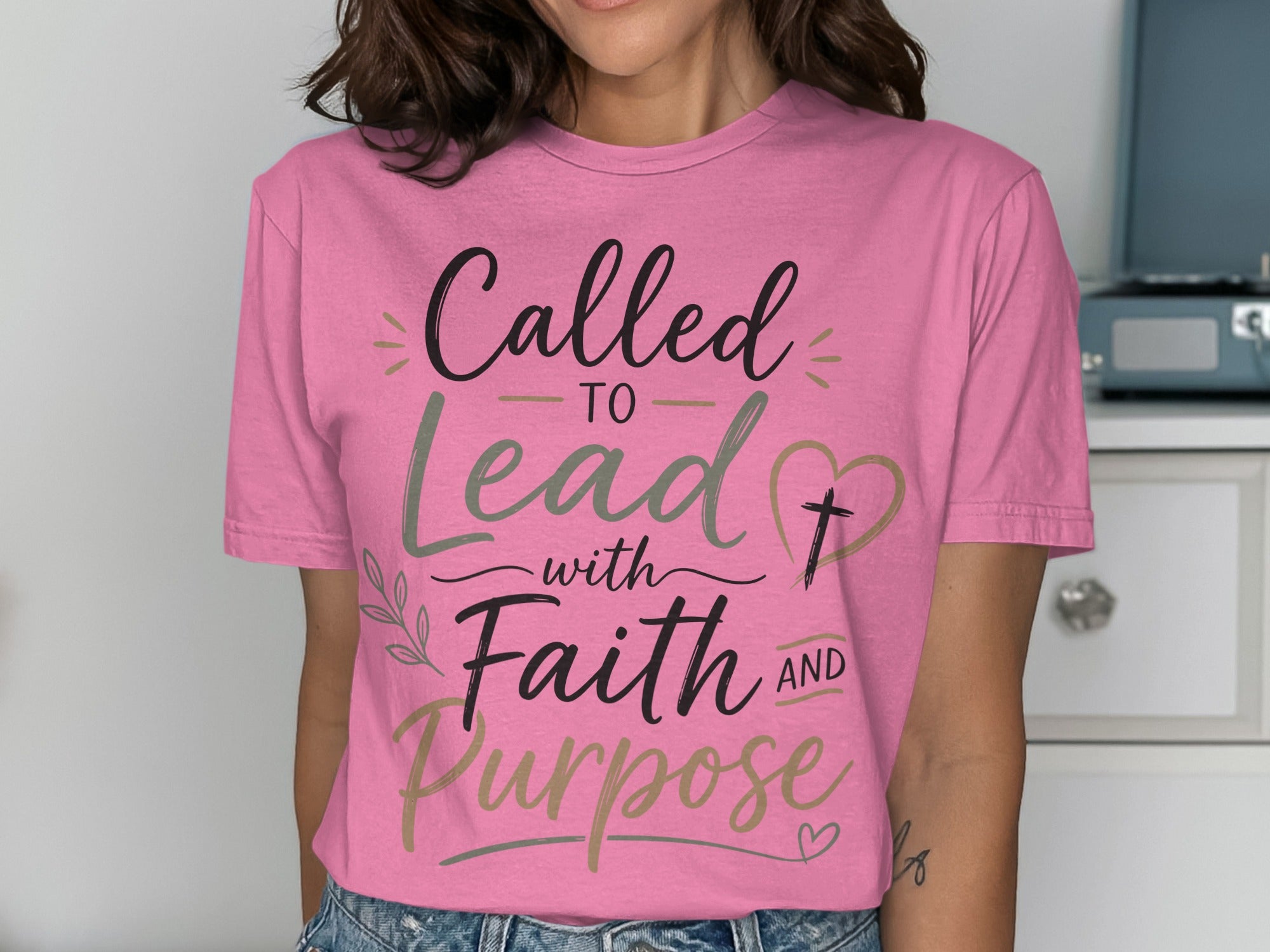 Called TO Lead with Faith AND Purpose Christian Apparel T-Shirts