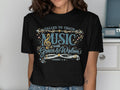 Black t-shirt with "Called to Teach Music with Grace & Wisdom" and Bible verse.