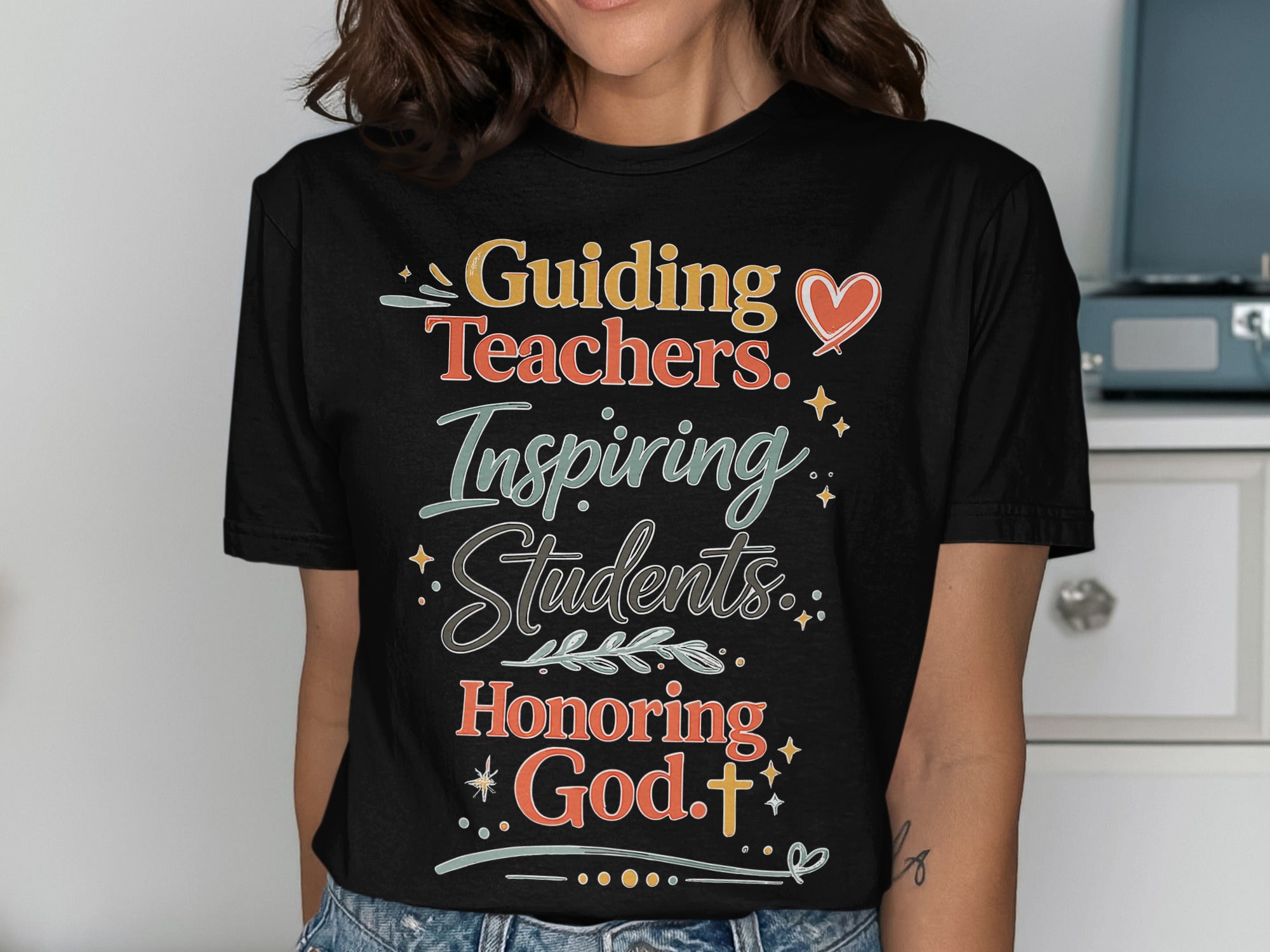Guiding Teachers Inspiring Students Honoring God T-Shirts