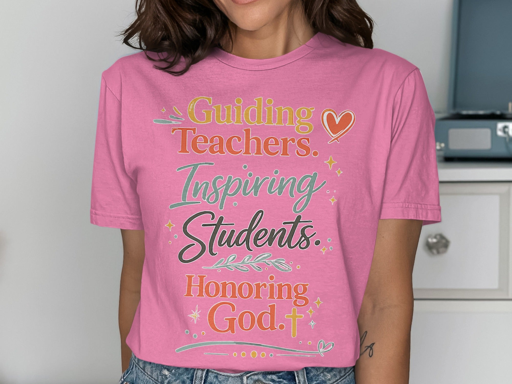 Guiding Teachers Inspiring Students Honoring God T-Shirts