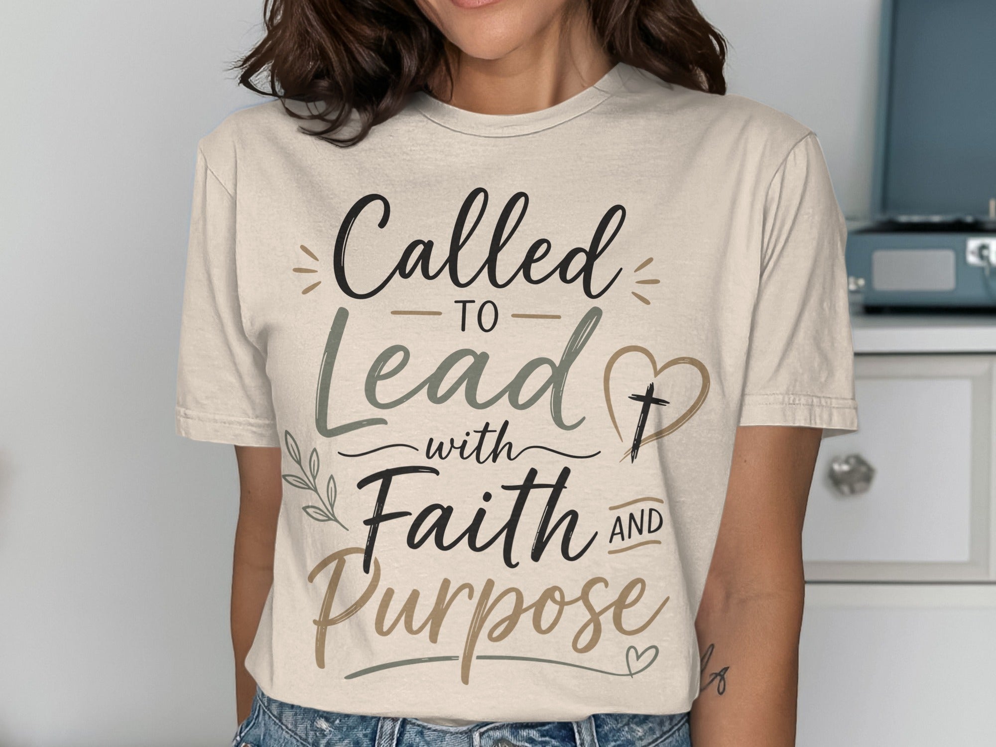 Called TO Lead with Faith AND Purpose Christian Apparel T-Shirts
