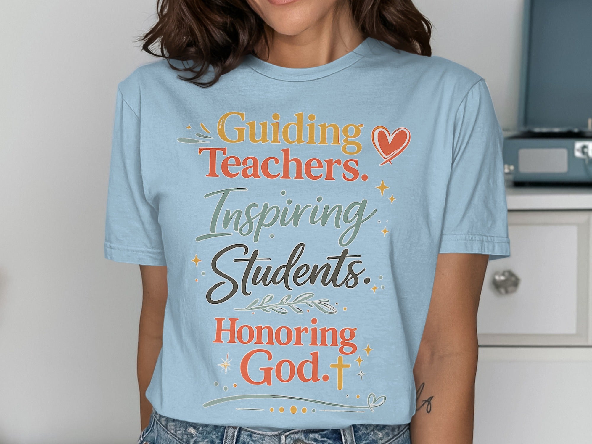 Guiding Teachers Inspiring Students Honoring God T-Shirts